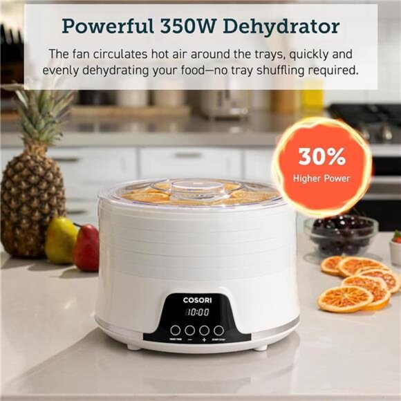 Food Dehydrator Machine for Jerky, 5 BPA-Free 12.2" Trays Temperature Control - Picture 4 of 7